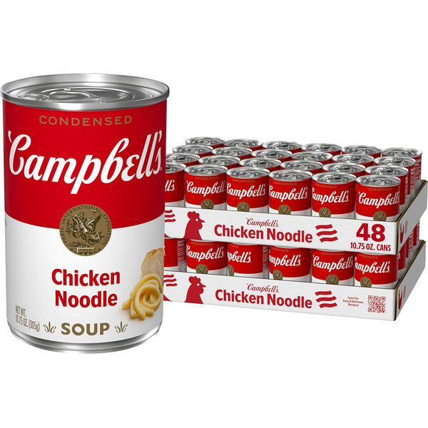 Campbells Condensed Chicken Noodle Soup, 10.75 oz Can (48 Pack)