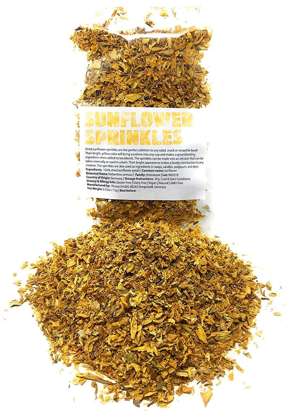 Dried Natural Sunflower Sprinkles from Germany, 0.52oz / 15g, Perfect for Salad, Snack, Smoothie Bowl