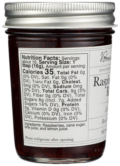 8.75 OZ BONNIES JAMS Raspberry Lime Rickey Jam