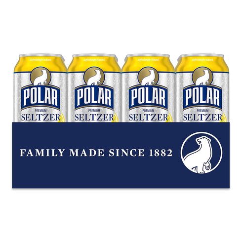 12 oz 24 pack Polar Seltzer Water Lemon, fl cans
