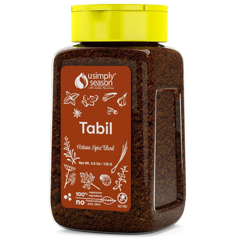 USimplySeason Tabil Spice (4.8 oz) - Tunisian-Inspired Blend for Robust Flavors, Ideal for Meat, Fish, and Vegetables - No Salt, Vegan, Non-GMO, Made in USA
