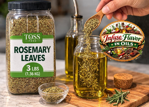 3 LB TOSS Dried Rosemary Leaves, Herbs Perfect for Seasoning and Spices Blends for Grilling and Cooking