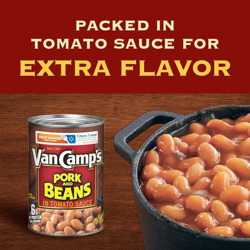 Van Camp's 15 Oz (Pack 6) Pork and Beans, Canned Beans