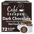 Cafe Escapes, Dark Chocolate Hot Cocoa, Single-Serve Keurig K-Cup Pods, 72 Count