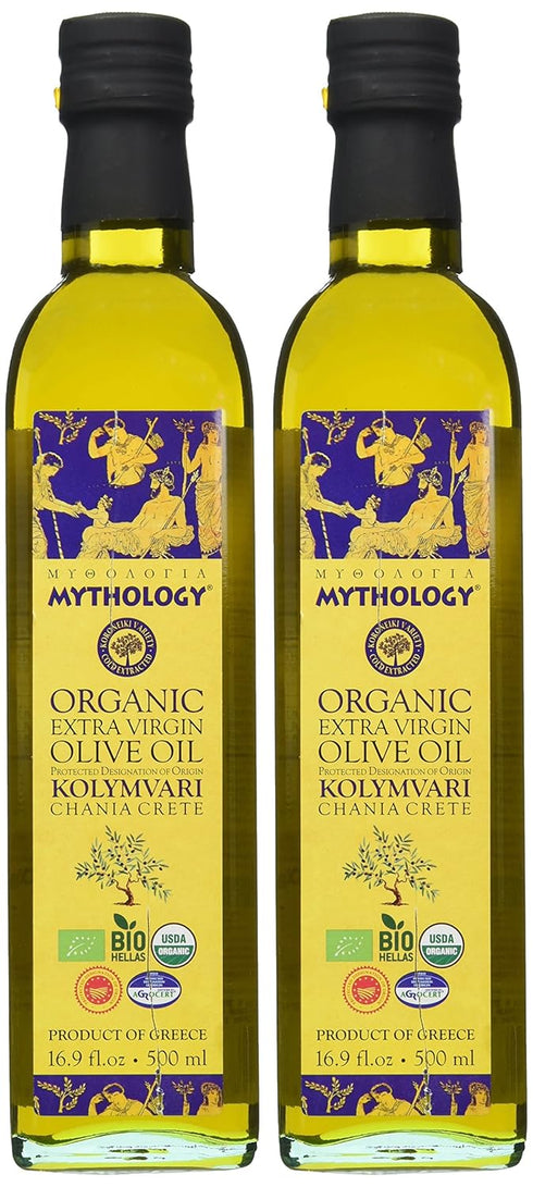 16.9 Oz Mythology Premium Greek Organic Extra Virgin Olive Oil | First Cold Pressed PDO Kolymvari Chania Crete | Fl