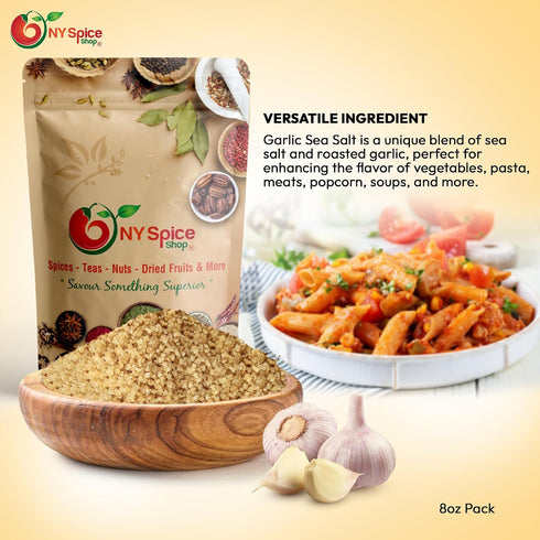 1 NY Spice Shop Roasted Garlic Sea Salt - Pound Naturally Flavored - Sea Salt Seasoning - Fresh Culinary Blend