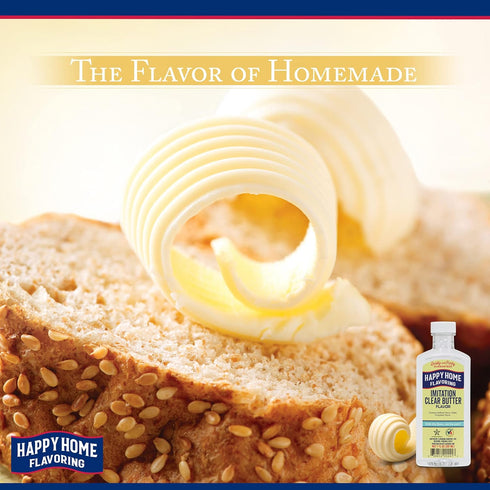 Happy Home Imitation Clear Butter Flavoring, Non-Alcoholic, Certified Kosher, 7 oz