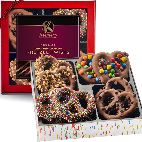 KREMERY Creamy Chocolate Cravings - Mothers Day Treats, Chocolate Covered Pretzel Twists