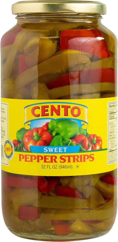 Cento Sweet Sliced Peppers Strips - Pack of 3