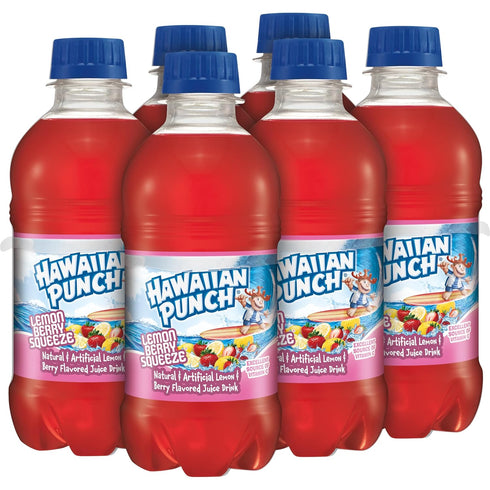 10 Oz 24 Count (4 Packs 6), Hawaiian Punch Lemon Berry Squeeze Fruit Juice Drink, Fl Bottles, Of Ready-to-drink
