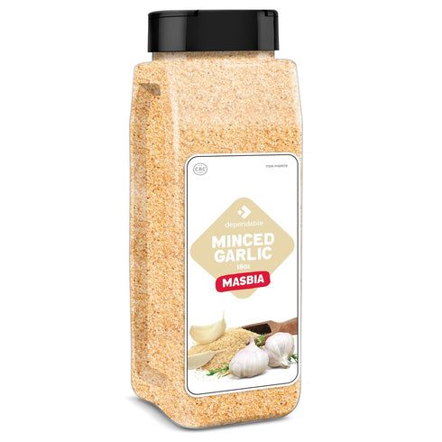 Dependable Foods Minced Garlic 18 Oz Jug - Kosher, Non-GMO, 100% Dried
