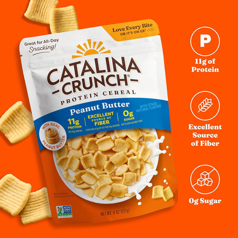 11g 8 oz. (Pack 1) Catalina Crunch Protein Cereal - Sugar Free Breakfast Cereal with of Protein - Excellent Source