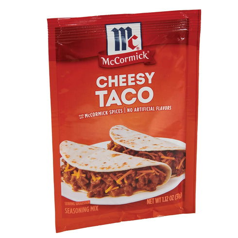 McCormick Cheesy Taco Seasoning Mix, 1.12 oz (Pack of 12)