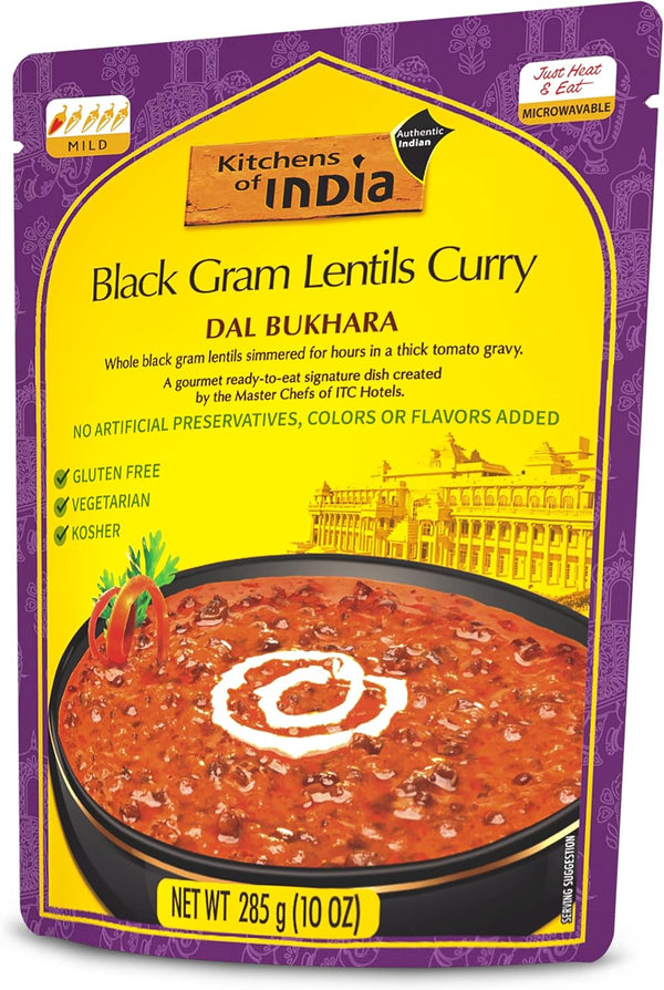 Kitchens Of India Ready To Eat Dal Bukhara, Black Gram Lentil Curry,