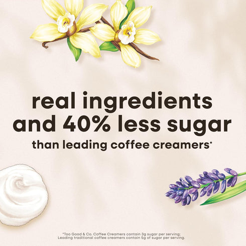 Good Brand 25.4 oz Too Good & Co. Sweet Cream Coffee Creamer, Flavored Creamer Made with Real Milk and Cream, Tastes
