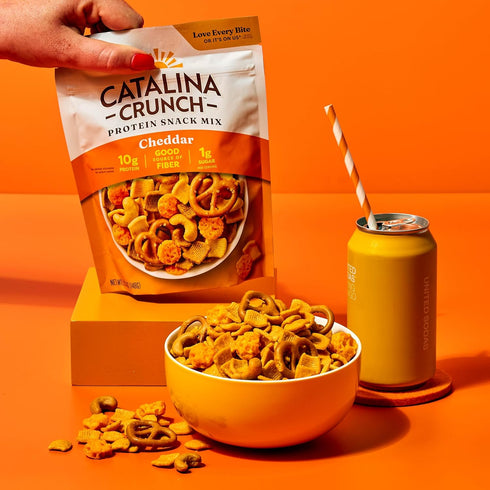 10g 1g 5.25 (Pack 1) Catalina Crunch Protein Snack Mix with Cheese Crisps - Protein, Sugar per Serving - Good Source