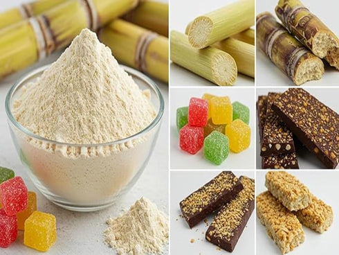 1 LB Indus Farms Freeze Dried Sugarcane Juice Powder Real Sugarcane Drink Mix, Natural Sweetener for Smoothies, Coffee