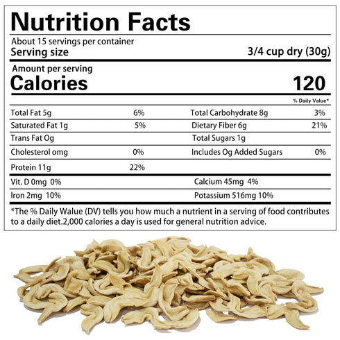Coxtelsly 1lb (453g), Premium Soy Curls No Additives, High-Protein, Gluten-Free Vegan Meat Substitute, Whole Soybean