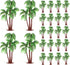 Gyufise 10 Pieces Plastic Green Palm Tree Coconuts Cupcake Toppers, Miniature Figurines for Cake Decorations