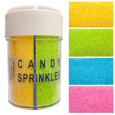 PhilaeEC Grass Green Yellow Blue Pink Pastel Sanding Sugar Sprinkles Edible for