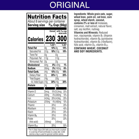 (3 Kellogg's Cracklin' Oat Bran Breakfast Cereal, Fiber Cereal, Family Cereal, Original Boxes)