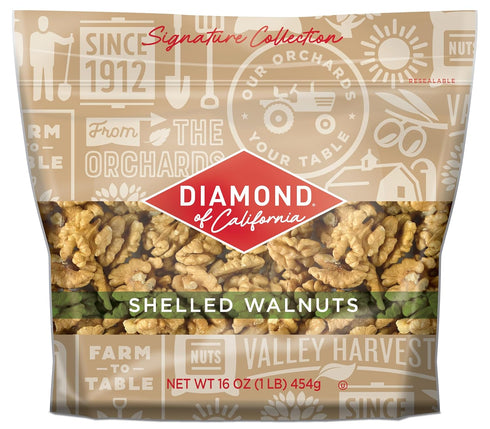 Diamond of California Signature Collection Shelled Walnut Halves and Pieces, Pre-Shelled Raw