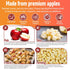 Egcina 10oz Freeze Dried Diced Apples Pieces- Crispy Apple Slices, No Sugar Added Dried Apple Chips, Delicious Fruit