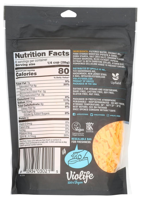 Violife 8 OZ Just Like Cheddar Shreds