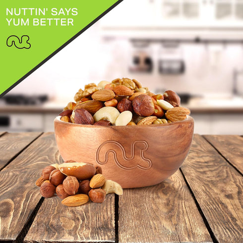 (16oz 1 LB) Packed NUT CRAVINGS - Roasted & Salted Mixed Nuts - Brazils, Brazil, Pecan, Almond, Hazelnut, Cashew