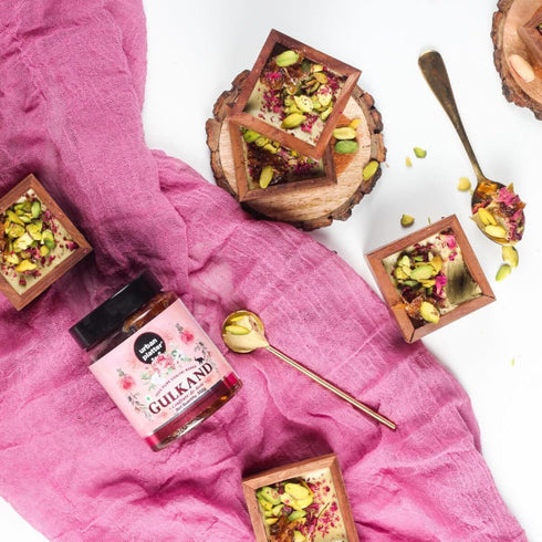 10.58 Oz/300g Urban Platter Gulkand | | Pure Rose Petal Jam | Sun Dried Rose Blend with Sugar | Natural Cooling