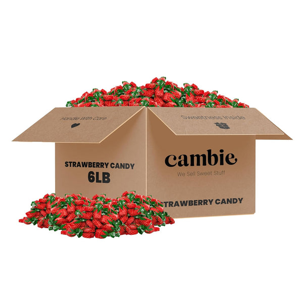 Strawberry Bulk Candy by Cambie, 6 lbs of Strawberry Candy with a