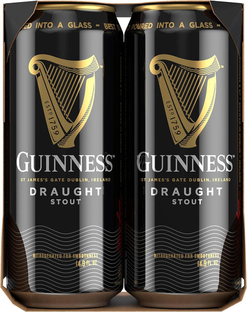 Guinness 4 14.9 oz 4.3% Pub Draft Stout, pk, cans, ABV