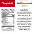 Consomme 10.5 oz (12 Pack) Campbell's Condensed Beef Soup, Can