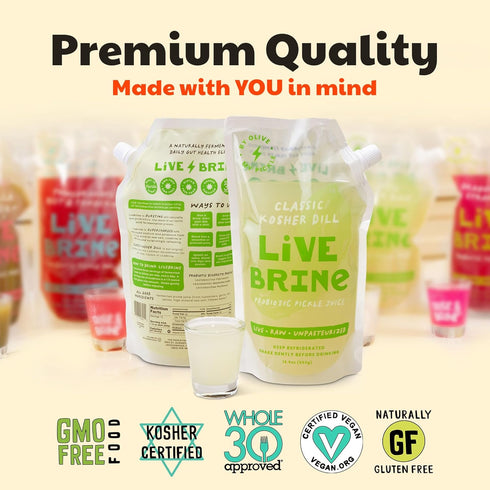 39 oz 2pk 26 Olive My Pickle Probiotic Pickle Juice | Olive Juice Live Brine Kosher Dill Pickle Juice Shots