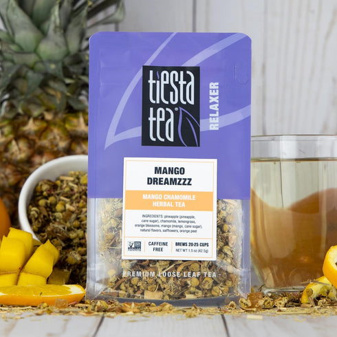 Tiesta Tea - Mango Dreamzzz Chamomile Loose Leaf Herbal Tea, Relaxing Chamomile & Lemongrass Blend, Caffeine-Free, 1.5