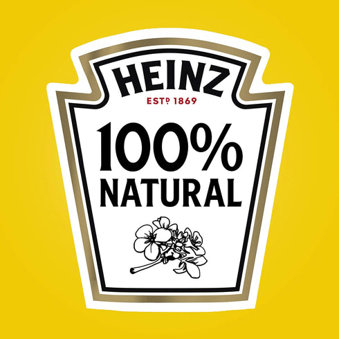 100% (12 Pack, 14 oz Heinz Natural Yellow Mustard ct Bottles)