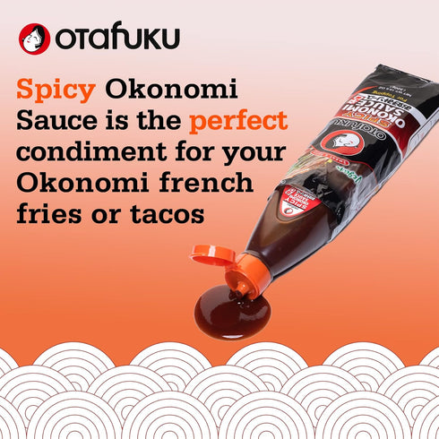 Otafuku Sweet & Spicy Okonomi Sauce, 10.6 OZ for Japanese Okonomiyaki, Sushi, and More