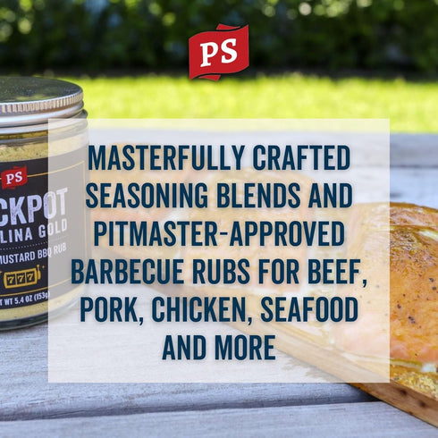 PS Seasoning Jackpot Carolina Gold - Sweet and Tangy Honey Mustard BBQ Seasoning and Rubs for Smoking and Grilling