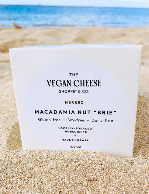 THE VEGAN CHEESE SHOPPE 3 oz. (2-Pack) Herbed Macadamia Nut ''Brie''. Smooth & Creamy Brie Alternative with Herbes de
