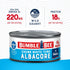 Albacore 12 oz (Pack 12) 18g Omega-3s Bumble Bee Chunk White Tuna in Water, Can of - Wild Caught Tuna - Protein per