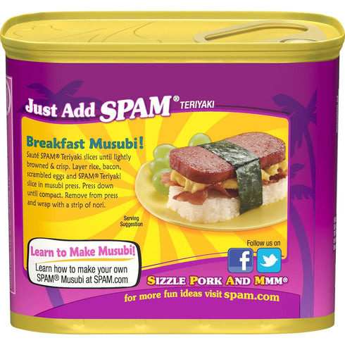 12 (Pack 12) Spam Teriyaki, Ounce Can