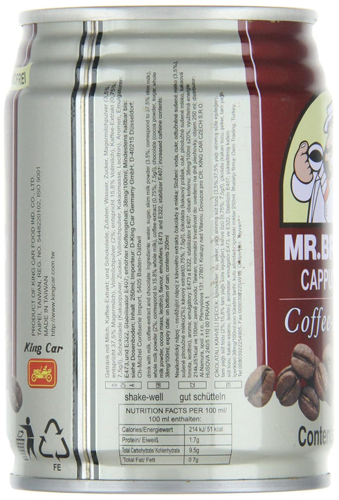 Mr. Brown 8.12 Oz (Pack 24) Iced Coffee, Cappuccino, Fl