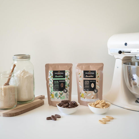 35% 250g Valrhona - Premium Plant-Based White Chocolate Amatika - French Chocolate Perfect For Baking and Making
