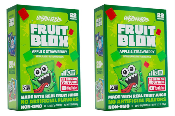 Good Times Fulfillment Fruit Blox - Apple & Strawberry Gummy Snacks - 2-Pack. Plus GTF