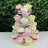 24 Count Global Sugar Art Blossoms and Leaves Edible Sugar Cake & Cupcake Flowers, White, Small Unwired, with Leaves by