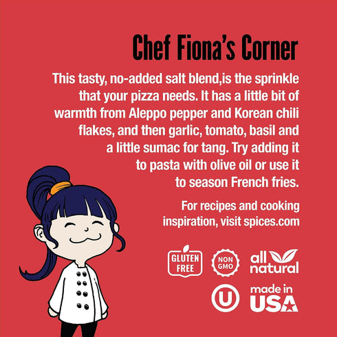 6 PACK The Spice Lab Pizza Chili Blend No Added Salt Artisan Spice Mix with Aleppo Pepper, Korean Chili Flakes, Garlic