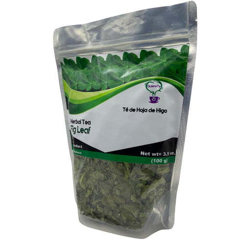 3.5 oz (100 1 Pack, 66 100% Fig Leaf Tea, Hoja de Higo, Quiere Te, grams), Up to Cups, Crushed Fig Leaf Tea, Loose