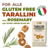 For Alle 6x1.05 oz (6.34 oz) (Pack 4) Gluten Free Tarallini with Rosemary and Extra Virgin Olive Oil, Traditional