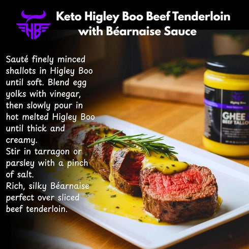 Higley Boo 100% 16oz Premium Ghee & Beef Tallow for Cooking Animal-Based Cooking Oil | Keto, Carnivore & Paleo Friendly