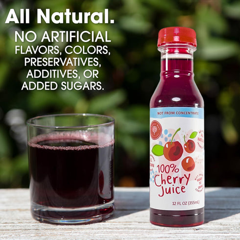 32 oz 12 Oz Cherry Bay Orchards - Tart Montmorency Unsweetened Cherry Juice Plus Bottle - Not from concentrate | All